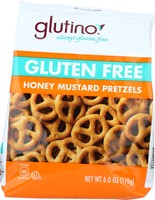 Glutino Pretzels, Gluten Free, Honey Mustard on sale Glutino Pretzels, Gluten Free, Honey Mustard on sale