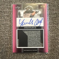 2019 Leaf PG National Showcase Prospect Patch Auto /10 Yanluis Ortiz