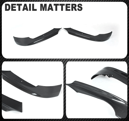 para BMW E90 320i 328i LCI 09-12 CARBONO alerón delantero divisor aletas labial - Imagen 13 de 13