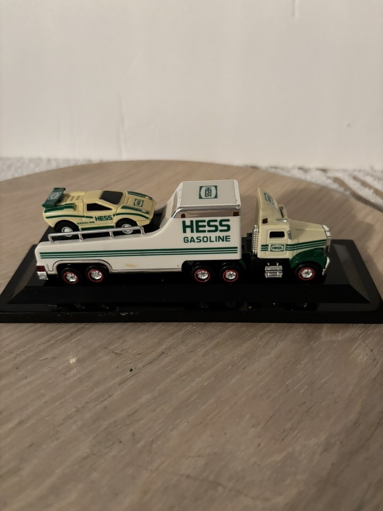 HESS Mini 2001 Hess Miniature Toy Truck With Race Car New In Box