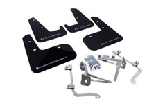 Rally Armor UR Black w/ Silver Logo Mud Flaps for Subaru Sedan WRX & STI 11-14