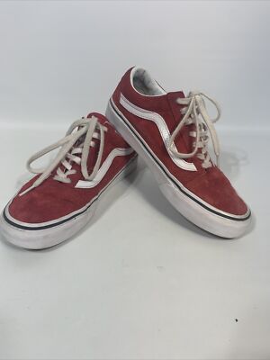 Vans Old Skool Pro Red Suede Size Women 100% Authentic