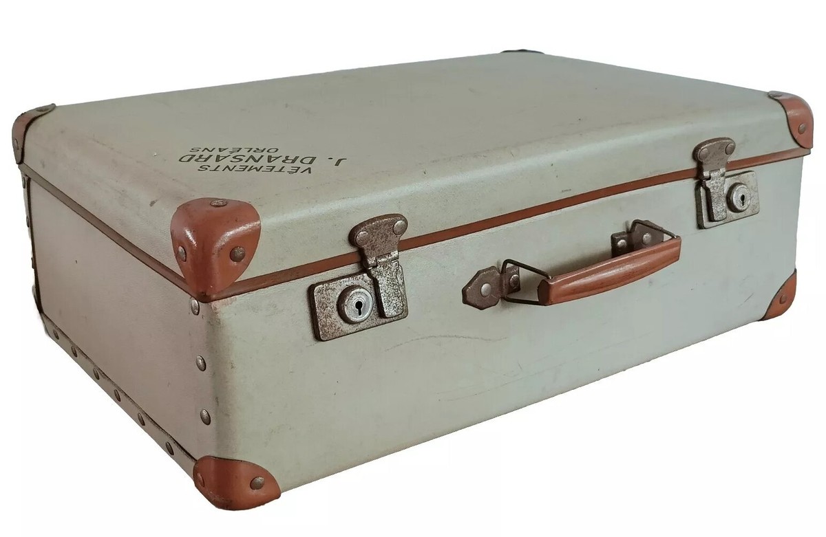 Petite Valise Ancienne En Carton Vintage 45 x 31 x 16 cm Publicitaire Année  1950