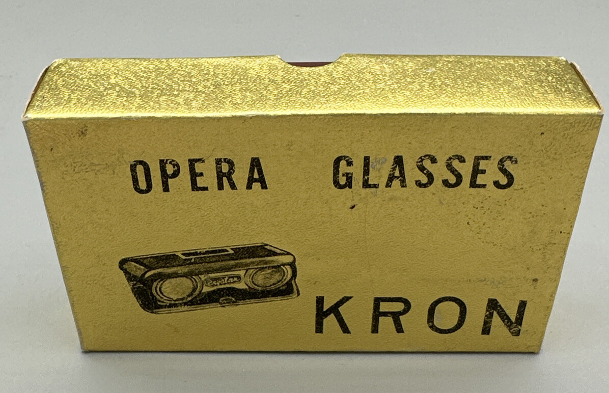 KRON Crystar Lens Collapsible Travel Binoculars/2.5x Red Opera Glasses