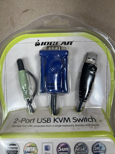 NEW IOGEAR GCS632U 2-Port USB KVM Switch w/ Audio for Windows Mac Sun - Picture 4 of 6