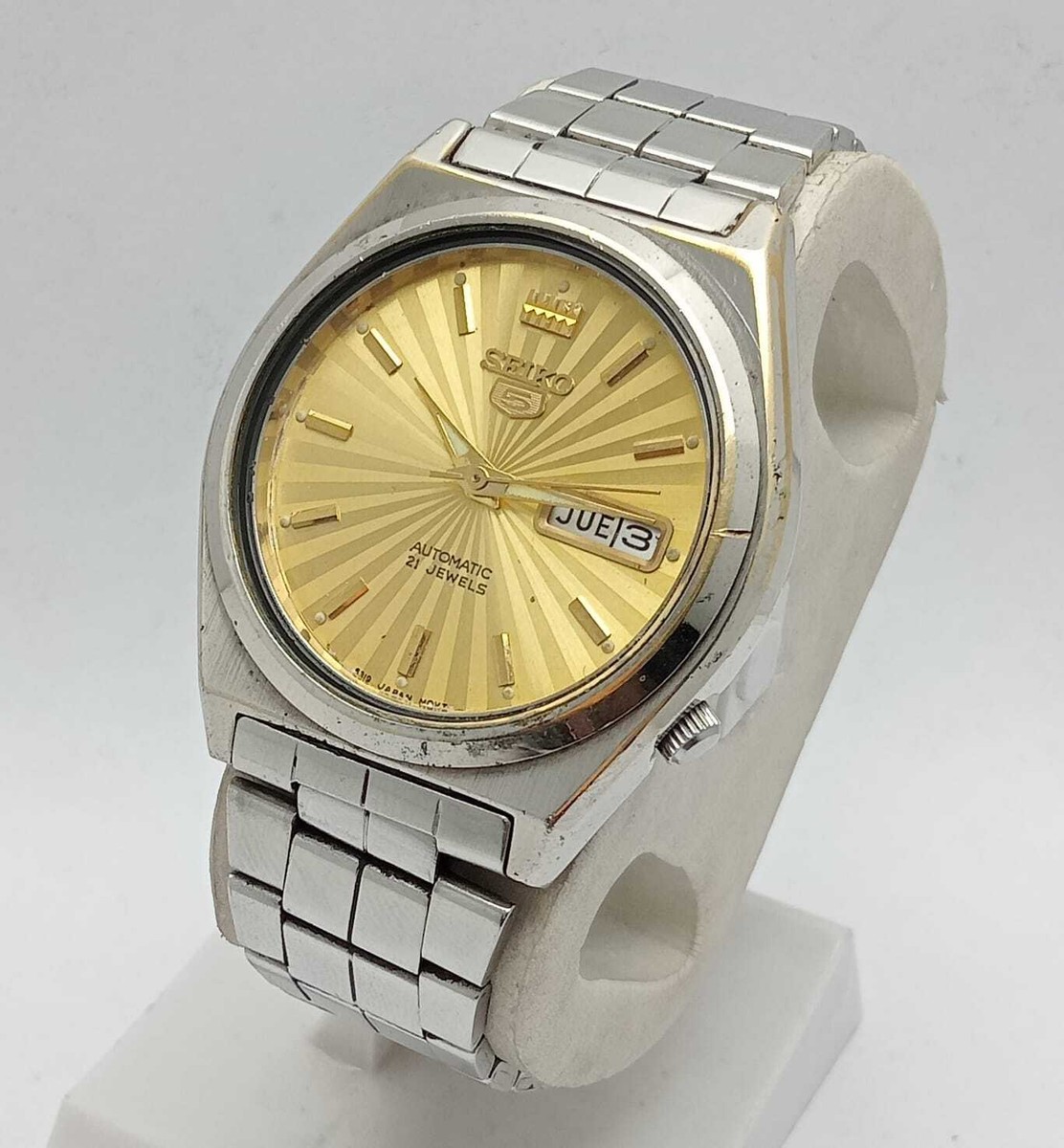 Seiko 5 Automatic 6319-876A Golden Dial Vintage Men's Watch