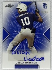 2021 LEAF PERFECT GAME AUTO JOSIAH HARRISON BLUE PAPER 13/15
