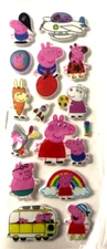 #P Peppa Pig & Friends Puffy Sticker Sheet Holiday Character Kid Gift Reward