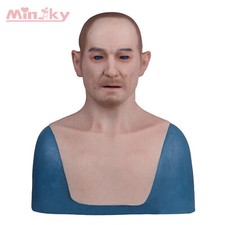 Silicone Men Mask Realistic Elderly Male Mask Disguise Cosplay Crossdresser
