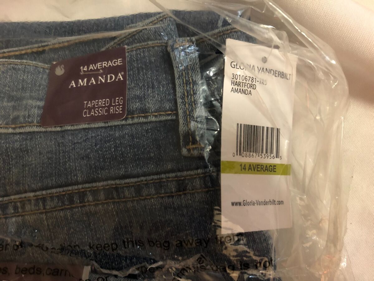 Gloria Vanderbilt Amanda Classic Jeans Denim Size 14 Tapered Gloria Vanderbilt Amanda Classic Jeans Denim Size 14 Tapered