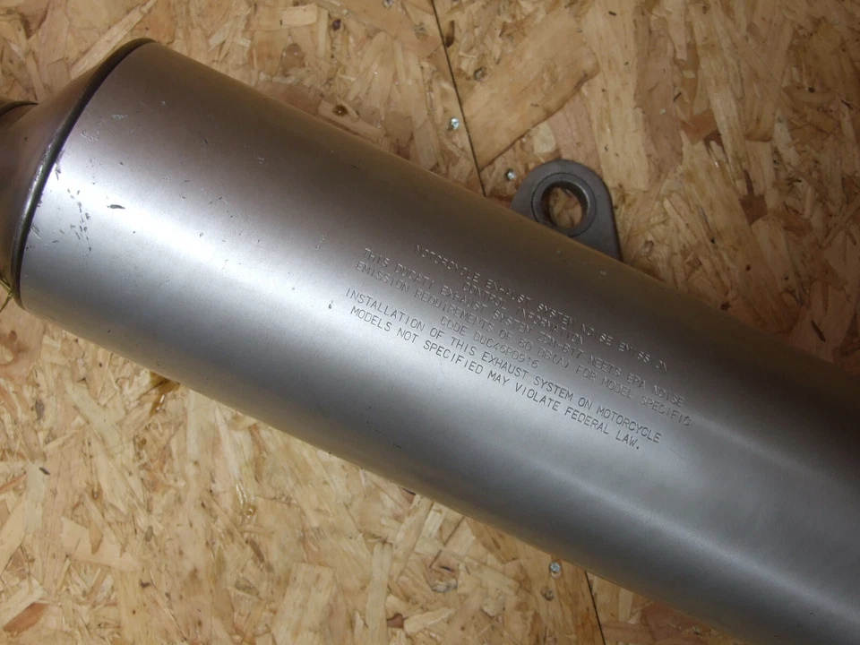 Ducati ST2 ST4 right exhaust silencer end can OEM 573.1.046.2A #005 - Image 4 of 4