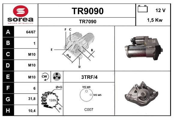 Démarreur SNRA TR9090 contre les pannes d'allumage en hiver pour voiture 12V