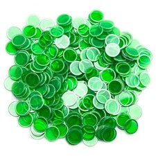 Green Metal Bingo Chips, Bag of 50, Tokens, Life Counters RPG Tabletop Gaming