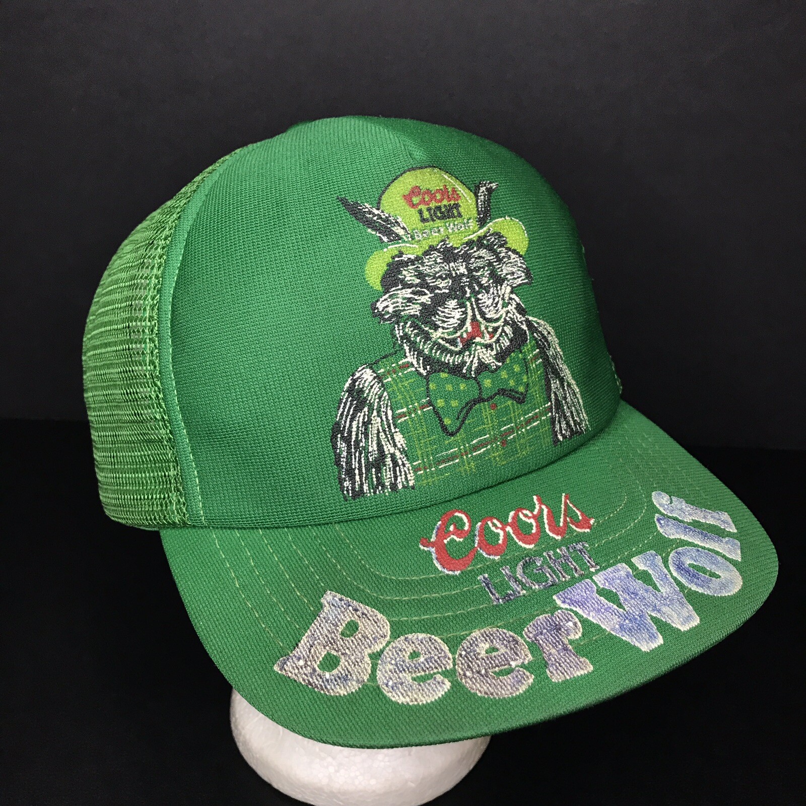 Vtg Coors Light Beer Wolf SnapBack 