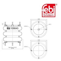 febi bilstein 109043 Luftfederbalg FüR Gigant Achsen