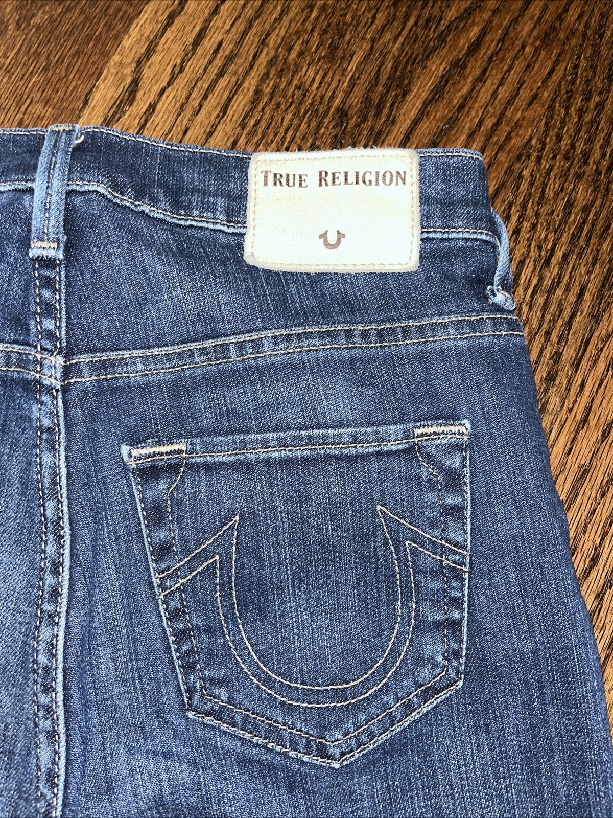 True Religion Collette High Rise Tapered Skinny Denim Jeans Womens 25 X 26 - View 2
