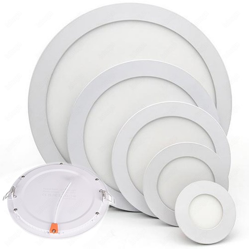 LED ROUND/SQUARE RECESSED CEILING Cool White PANEL DOWNLIGHT 3W6W9W12W15W18W 24W - Picture 2 of 38