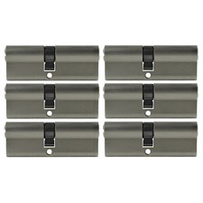 6x Cilindro Profilato 85mm 40/45 +30 Chiavi Chiusura Simultanea Emergenza + Pericolo Serratura