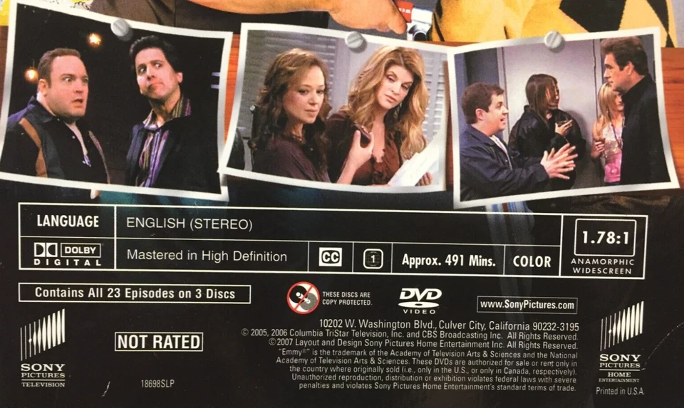 The King of Queens 8th Eighth Season 8 (DVD,2007,3-Disc,Widescreen) w/SLIPCOVER! - Image 3 of 4