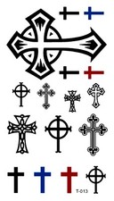 cross religion temporary tattoo sticker tattoo