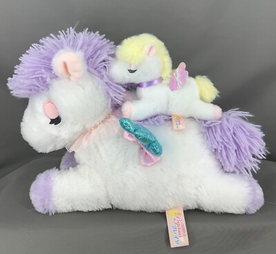 Amuse Pegasus no Freya Fluffy Plush Toy 12'' & Mascot 5.5'' Set of 2 AMUFAN Japan