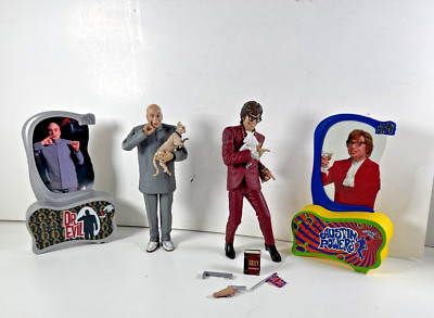 Vtg McFarlane  Austin Powers & Dr Evil Action 6'' Figures & Extras MUST READ!