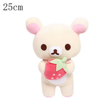 New Strawberry Rilakkuma Plush Toy Cute Soft Teddy Bear Stuffed Doll Cartoon Whi