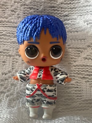 black boy•blue hair•dreads•dreadlocks Downtown Lol Surprise doll MGA  AA