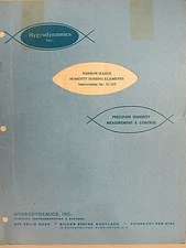 Hydrodynamics Narrow Range Humidity Sensing Elements Instructions No. H-103 