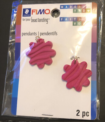 FIMO For Bead Landing 2 Piece Pendant Set - New