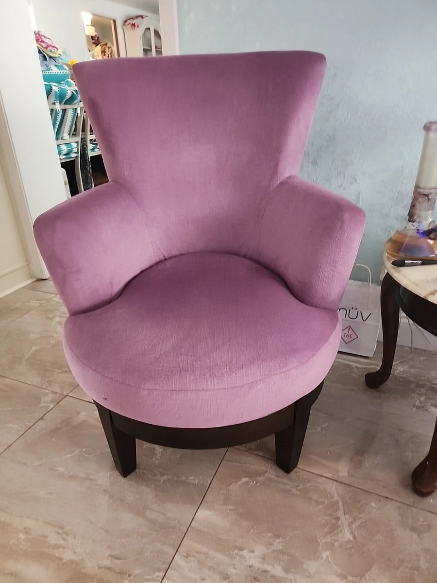 PAIR OF MAUVE SWIVEL ARM CHAIRS. SPECIAL ORDER AND DIDN T MATCH