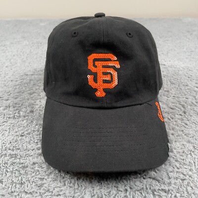San Francisco Giants Hat Cap Strap Back Black Orange Sequin MLB Baseball  Womens