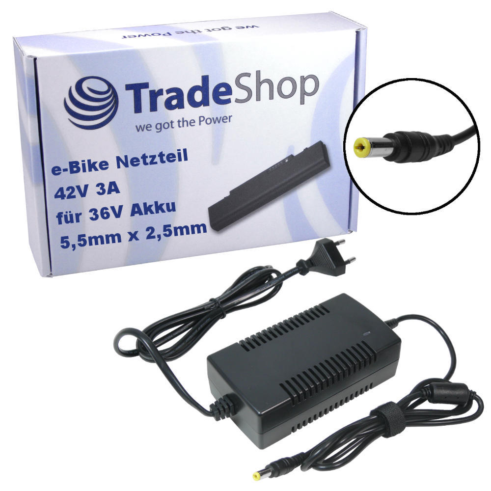 Xiixtoo 42V 3A Netzteil Für E-Bike Akkus - Ladegerät Mit 5,5mm Stecker