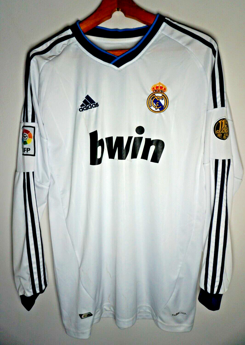 Real Madrid Long Sleeve Jersey Shirt XL Mens White Home Ozil #10