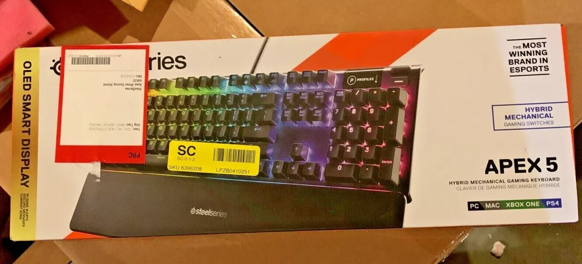 SteelSeries Apex 5 Hybrid Mechanical Gaming Keyboard - 64532