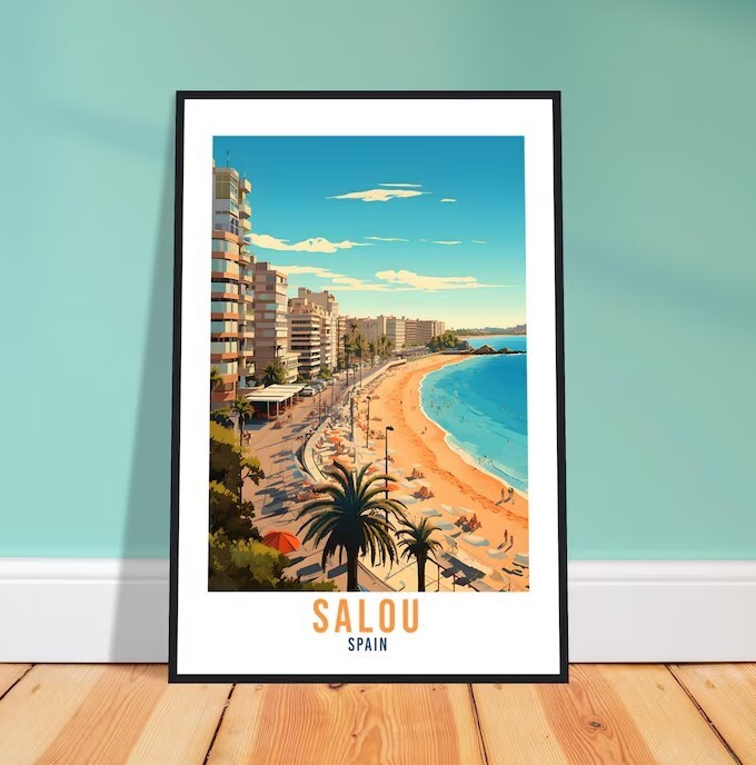 Salou Travel Poster Wall Art Salou Wall Hanging Home Décor