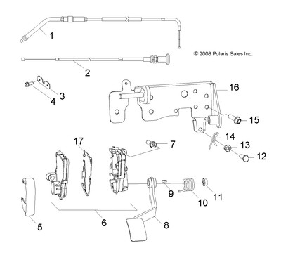 Polaris Choke Bracket, Genuine OEM Part 0454426, Qty 1