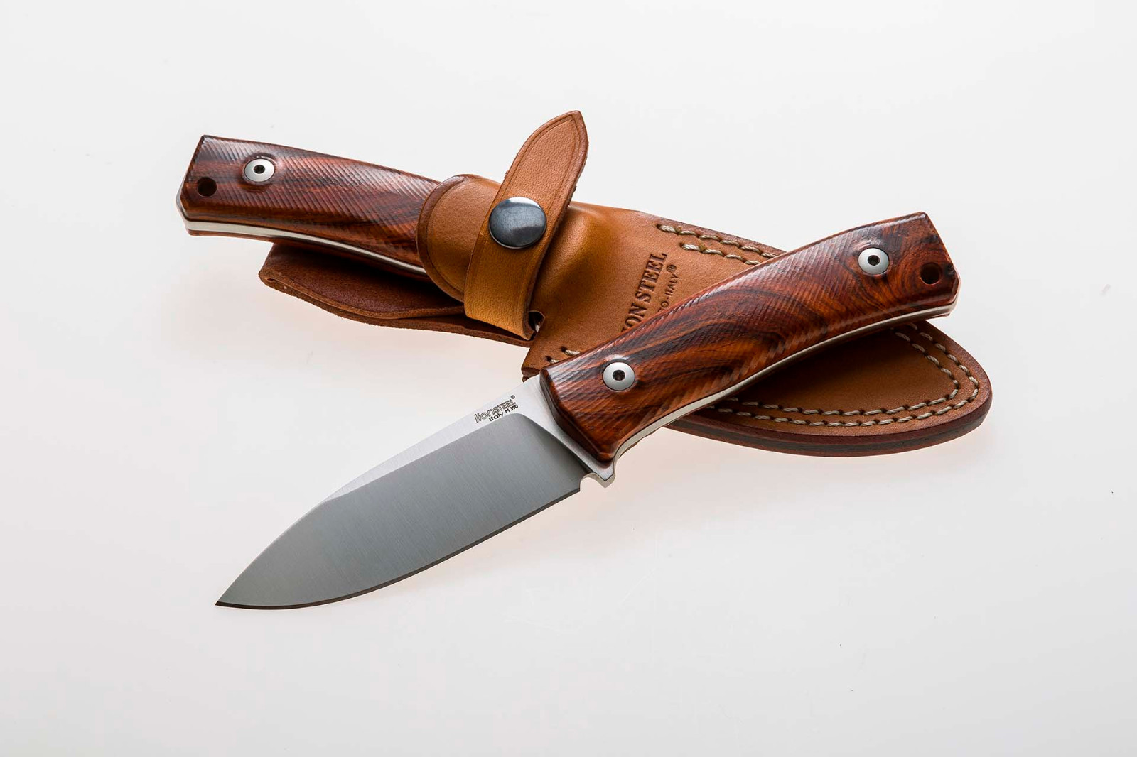 LionSteel M4CB Jadgmesser Qualitätsmesser Colobolo Lederscheide made in italy LionSteel M4CB Jadgmesser Qualitätsmesser Colobolo Lederscheide made in italy