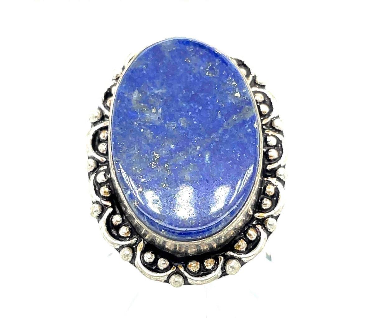 Lapis Ring Real Solid Sterling Silver 925 10.8g S… - image 1