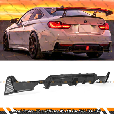 For 2014-2019 BMW F32 F36 M Sport Real Carbon Fiber LED Rear Bumper  Diffuser | eBay BMW リアディファレンシャルアクスルキャリアアセンブリ F32 F33 F36 BMW 4シリーズ 33107603760-331