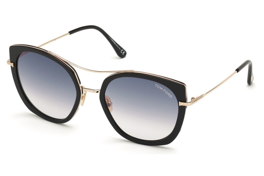 Tom Ford Joey TF760 01B Women Black Cat Eye Gradient Shades Sunglasses 56-20-140 Tom Ford Joey TF760 01B Women Black Cat Eye Gradient Shades  main image 4