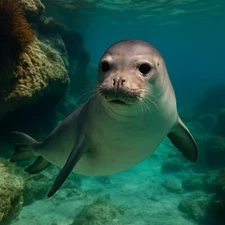 Digital Image Picture Photo Pic Wallpaper Background MonkSeal Monachus sp. AI 65