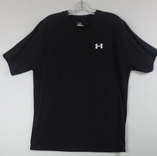 Under Armour HeatGear Shirt Mens Sz Lg Black Short Sleeve