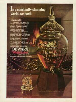 Vintage Dewars Scotch Whiskey Reproduction Framing Print Advertising 17x12