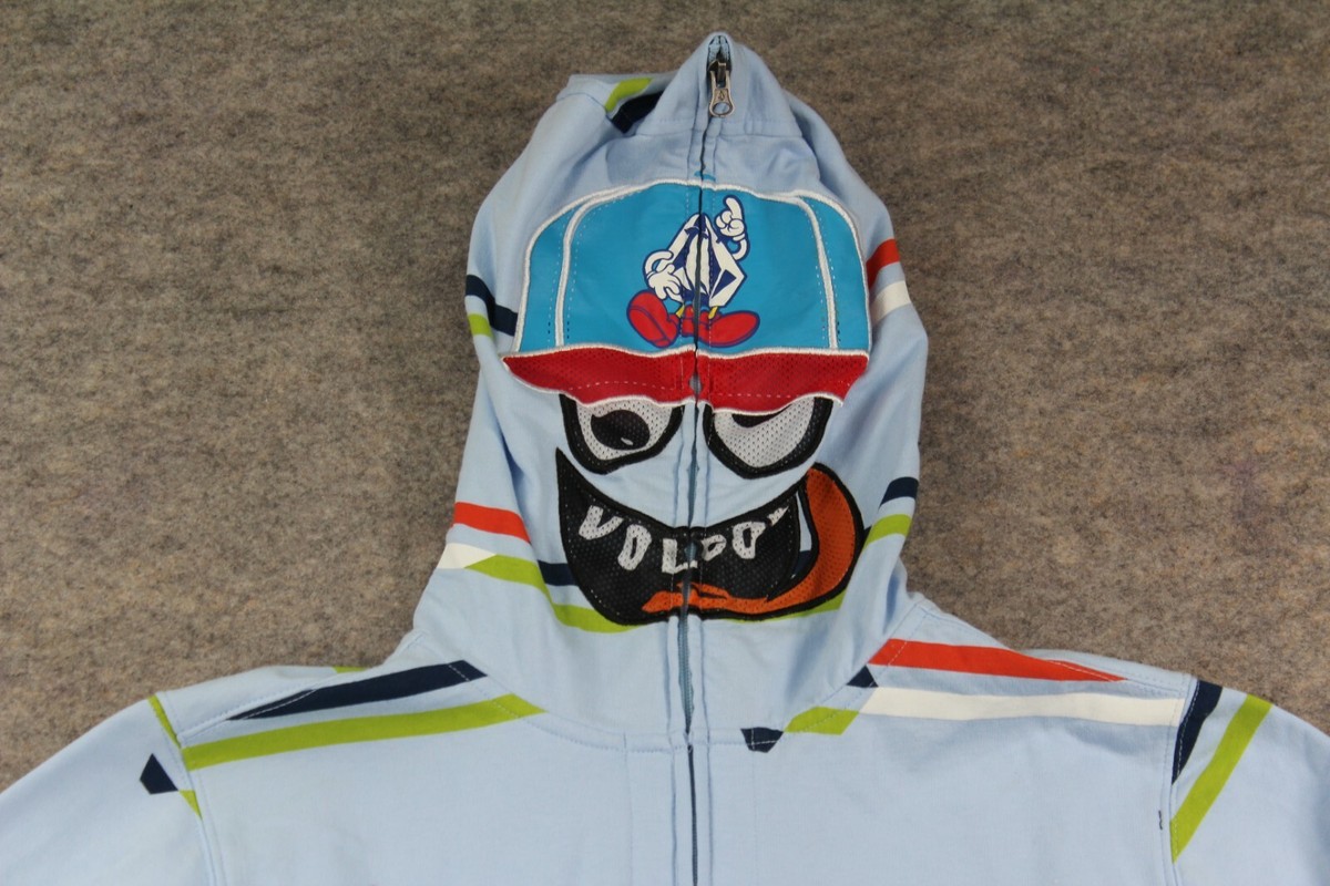 Volcom Hoodie Size Large L Boys Blue Striped Pullover Full