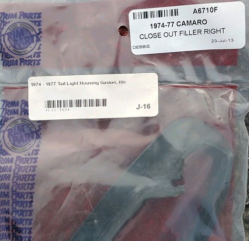 Chevy Trim Parts Tail Light Close Out Filler RH /FOR 1974-77 CAMARO / A6710F New - Picture 3 of 4
