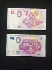 Set 2 Banconote Turistiche Villa Ephrussi Relè St Bernard - REF10234J