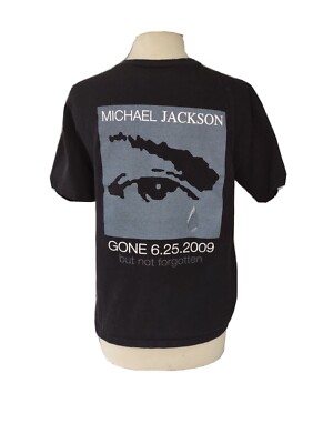 Michael Jackson Gone But Not Forgotten Mens T Shirt. Black Size Medium