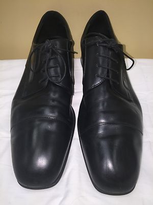 Salvatore Ferragamo 55774 Men Black lace up Oxford SIZE 9.5  display picture 3