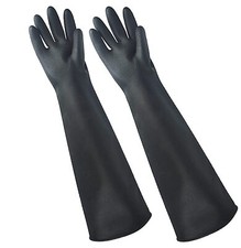 24" Latex Chemical Resistant Gloves Long Rubber Gloves for Dishwashing Cleaning